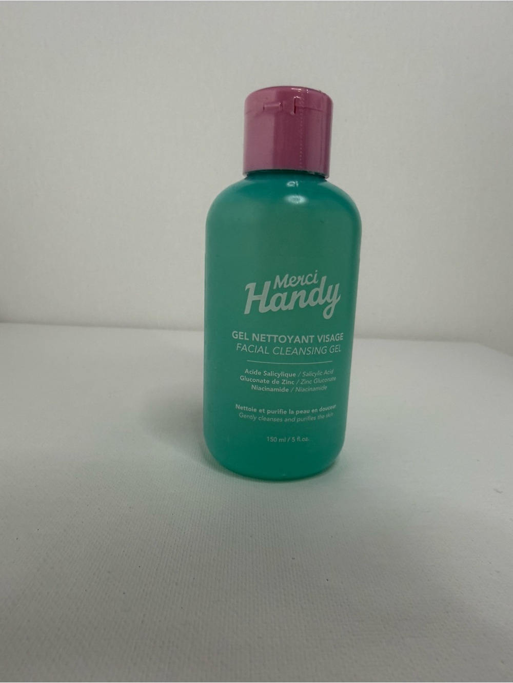 Merci Handy Facial Cleansing Gel - Teal & Pink Bottle